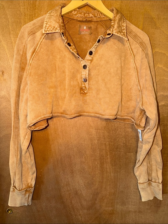 free people movement Tops - FP Movement by Free People Cropped Pullover Top in Tan